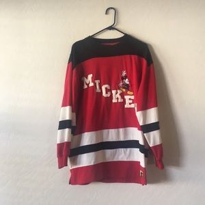 Vintage Long Sleeve Mickey Mouse Hockey Shirt